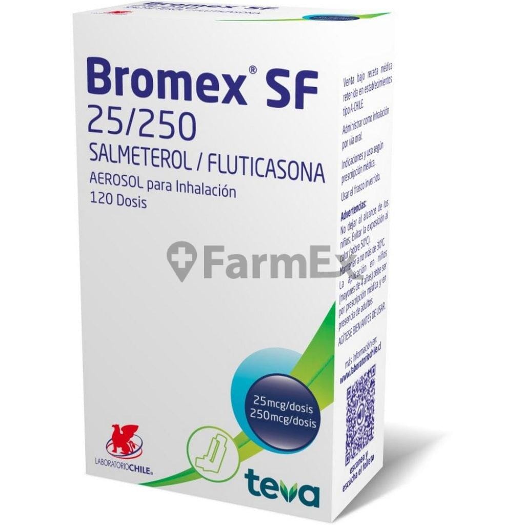 Bromex SF Inhalador 25 mcg - 250 mcg / dosis x 120 dosis susc-1 de 5 meses Farmex-Suscripciones-Persistente